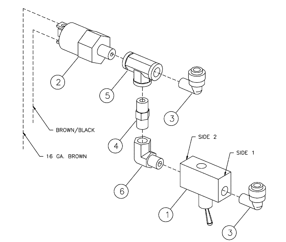 Схема запчастей Case IH FLX3300B - (07-012) - 2-SPEED SHIFT CIRCUIT Pneumatics