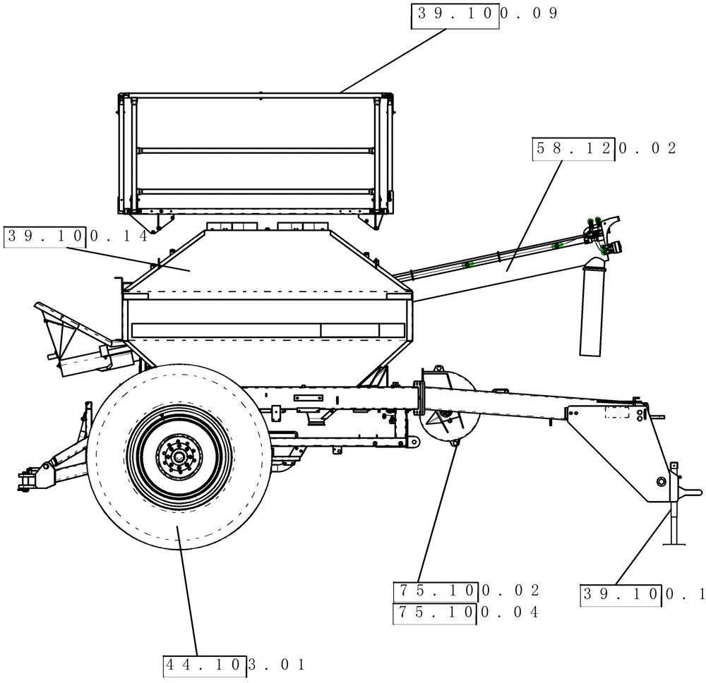 Схема запчастей Case IH 2230 - (00.100.02) - PICTORIAL INDEX - TOW BEHIND AIR CART (00) - GENERAL & PICTORIAL INDEX