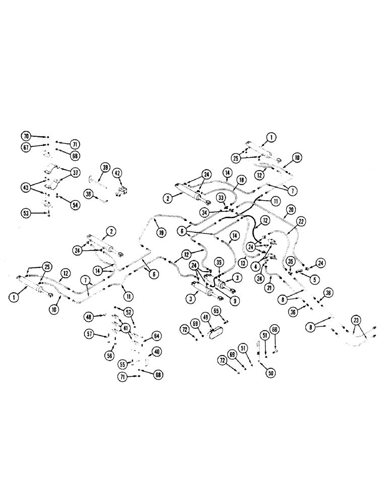 Схема запчастей Case IH 8100 - (8-10) - DEPTH CONTROL HYDRAULICS, 31 THRU 41 FOOT (08) - HYDRAULICS
