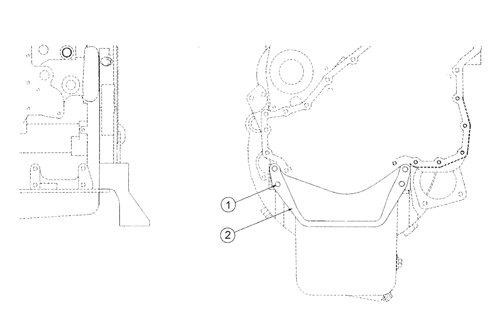 Схема запчастей Case IH FLX3330B - (02-032) - FRONT ENGINE SUPPORT (FLX3300B CASE ENGINE) (01) - ENGINE