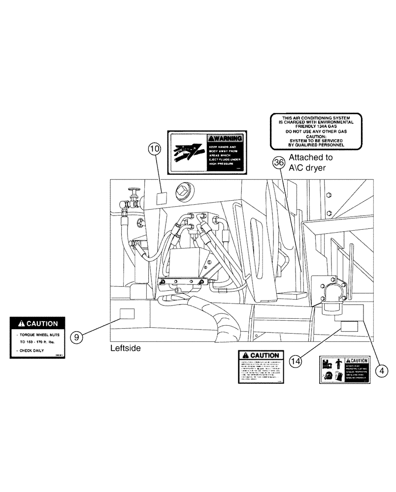 Схема запчастей Case IH PATRIOT XL - (10-002[02]) - EXTERIOR DECALS (13) - DECALS