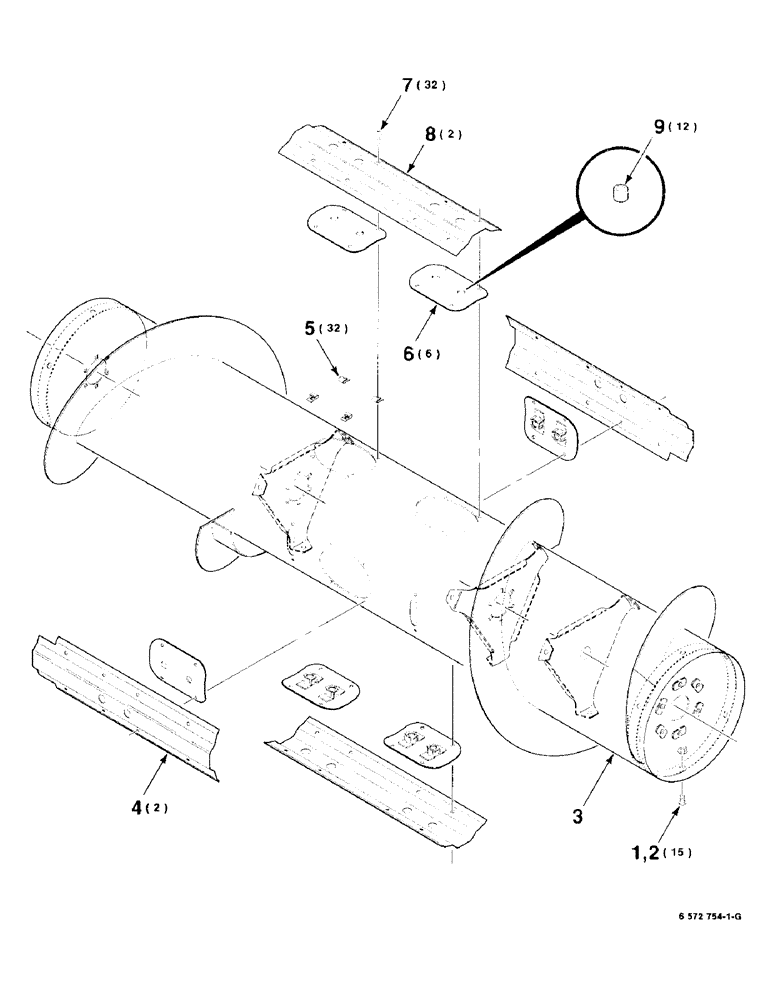 Схема запчастей Case IH 8725 - (3-10) - PICKUP AUGER ASSEMBLY 