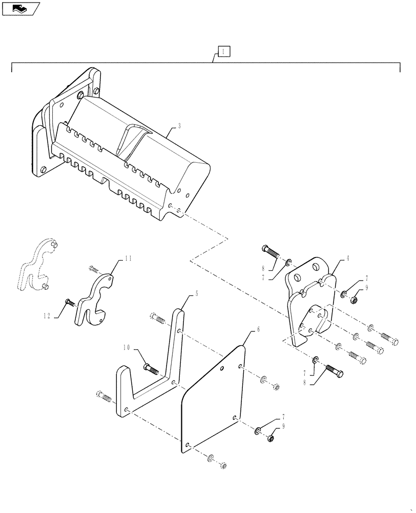 Схема запчастей Case IH STEIGER 450 - (88.037.01) - DIA KIT, ADDITIONAL PRODUCTS - REAR FRAME BALLAST WEIGHT CASTING (RC) (88) - ACCESSORIES