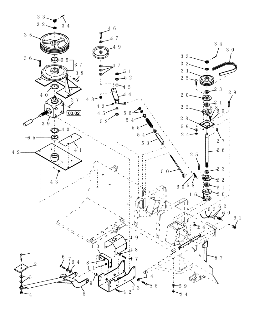 Схема запчастей Case IH DCX131 - (14.01) - HEADER DRIVE, LEFT SIDE (14) - CROP CUTTING
