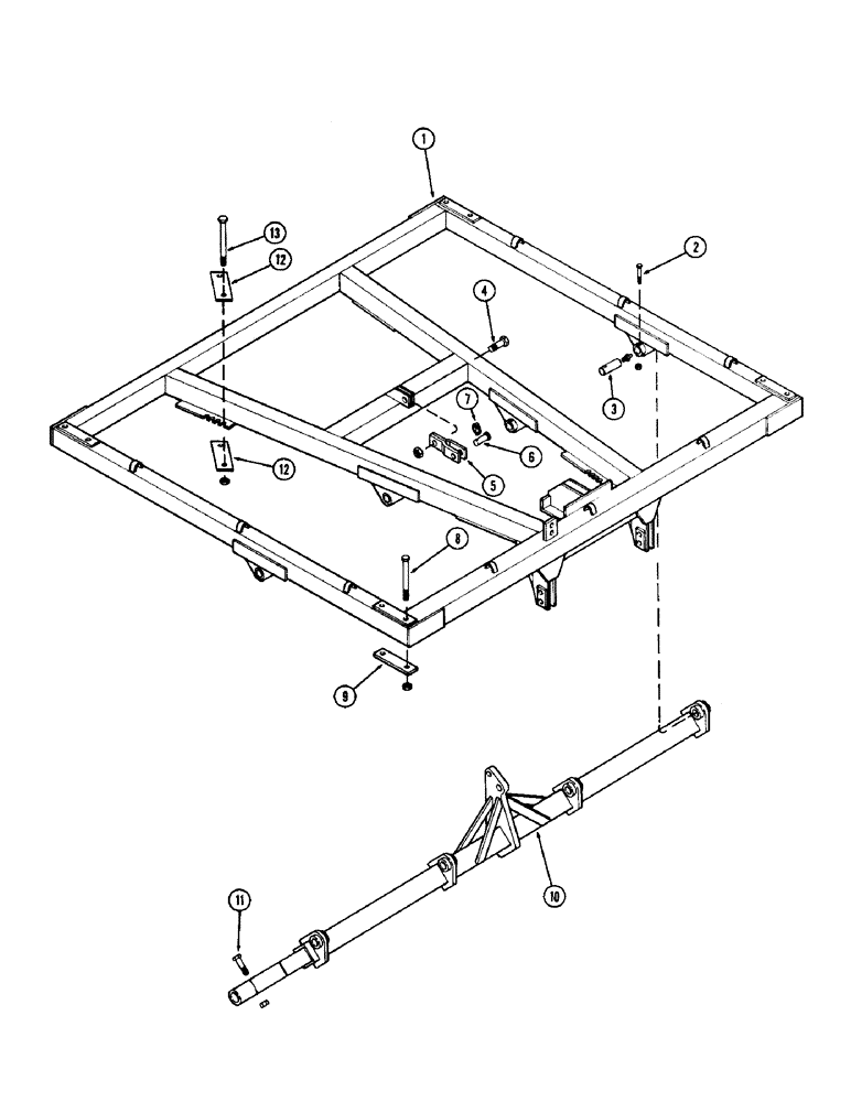 Схема запчастей Case IH F21H - (012) - MAIN FRAME & ROCKSHAFT, F21H 