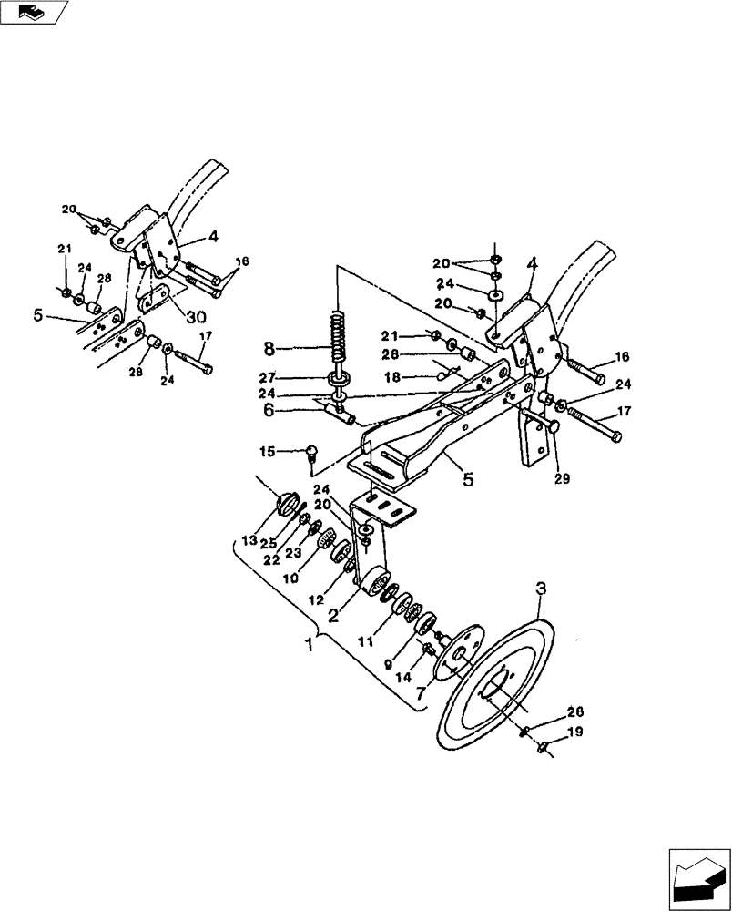 Схема запчастей Case IH FERTILIZER - (75.200.12) - UNI-SEALER (75) - SOIL PREPARATION