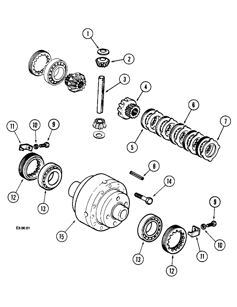 Схема запчастей Case IH 2140 - (6-072) - DIFFERENTIAL - MFD - SELF LOCKING (06) - POWER TRAIN