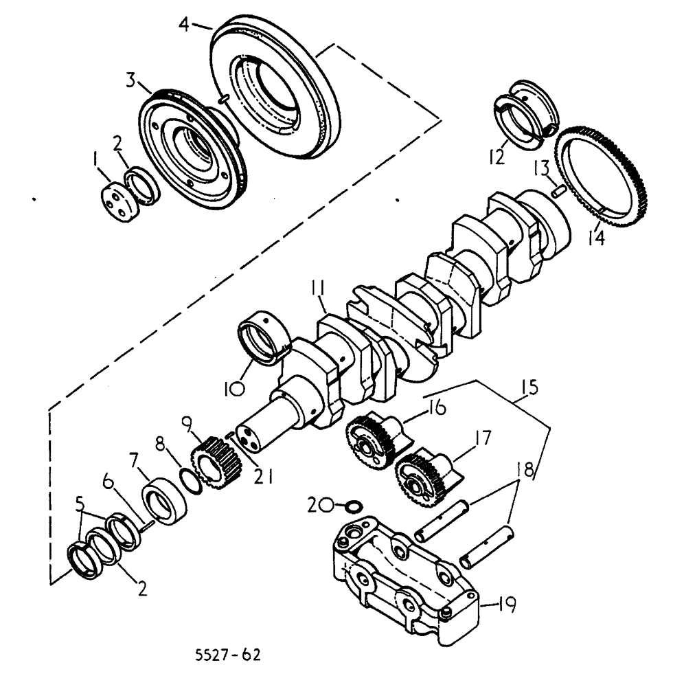 Схема запчастей Case IH 884 - (12-058) - CRANKSHAFT Power