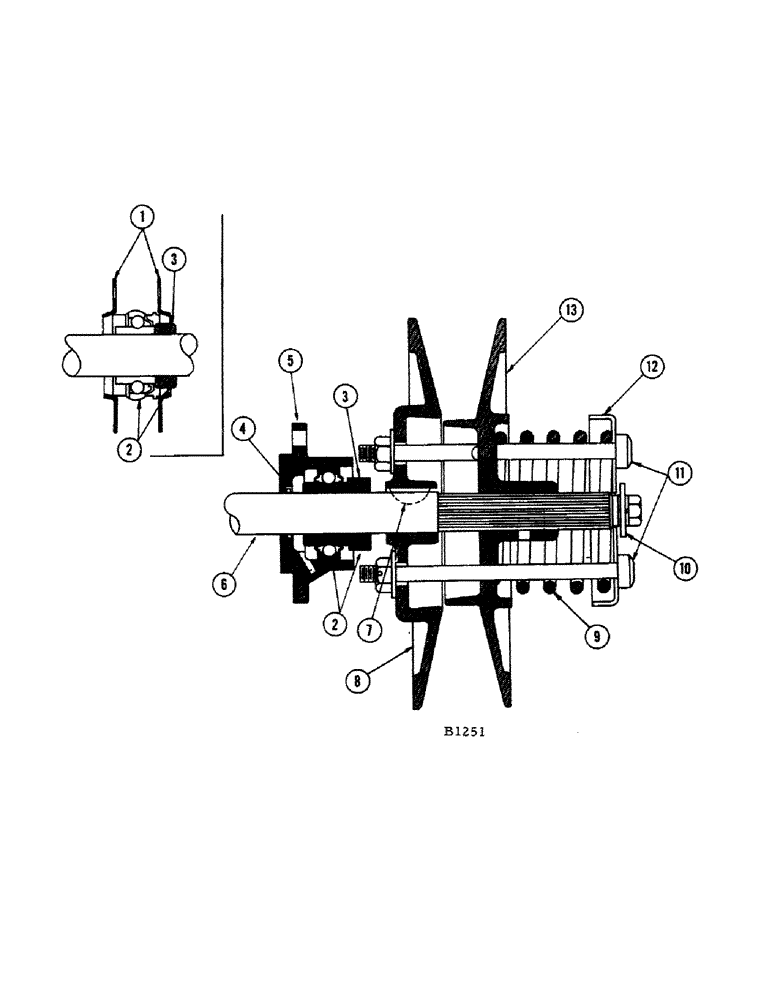 Схема запчастей Case IH 1010 - (116) - CYLINDER DRIVE AND BEARINGS, BEFORE SERIAL NUMBER 8262501 (66) - THRESHING