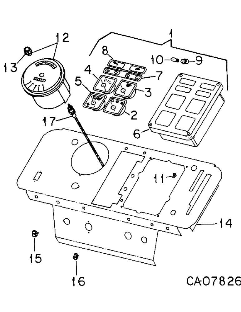 Схема запчастей Case IH 3688HC - (11-01) - INSTRUMENTS, INSTRUMENT PANEL AND GAUGES, TRACTORS WITH MECHANICAL TACHOMETER SPEEDOMETER Instruments