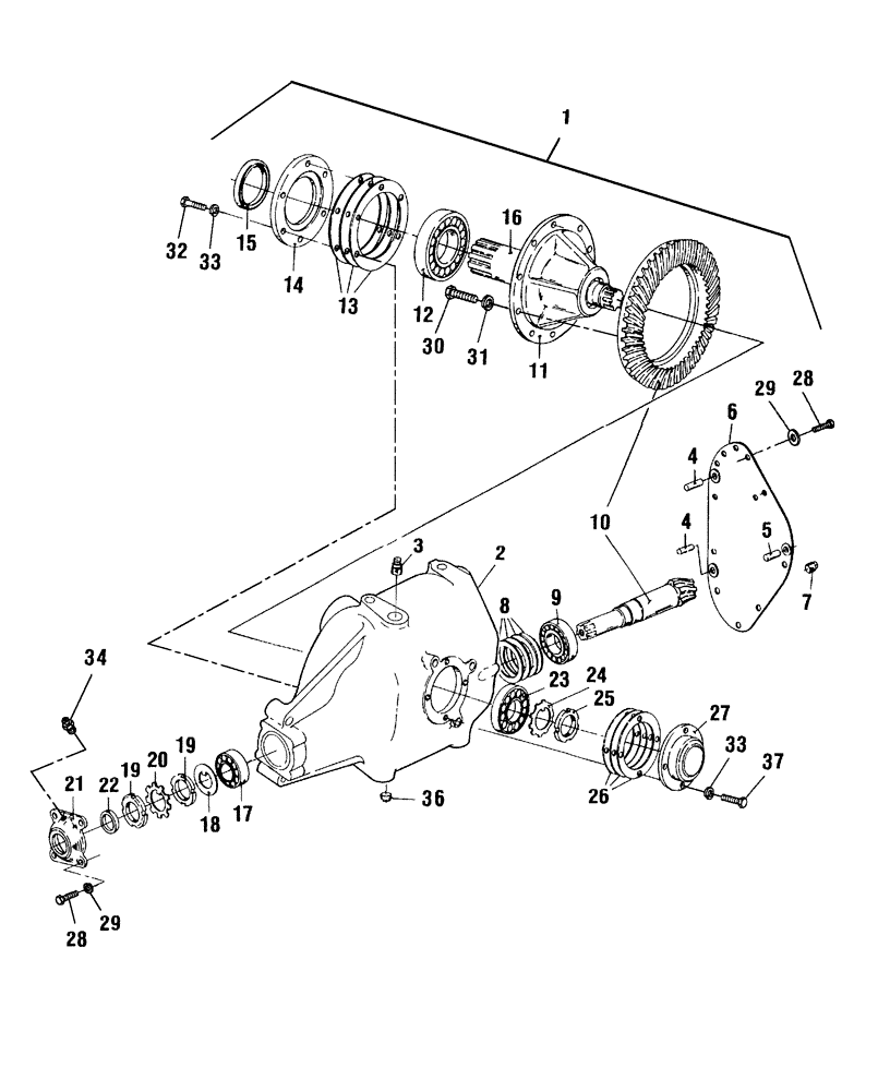 Схема запчастей Case IH SB521 - (31.220.02) - GEARBOX, MAIN DRIVE (31) - IMPLEMENT POWER TAKE OFF