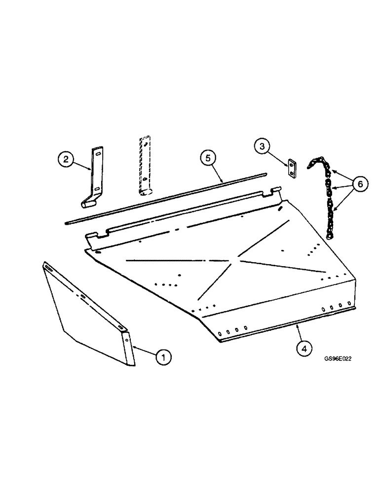 Схема запчастей Case IH INTERNATIONAL - (2-44) - REAR DEFLECTOR, 275 THRU 375 WINDROWER (12) - MAIN FRAME