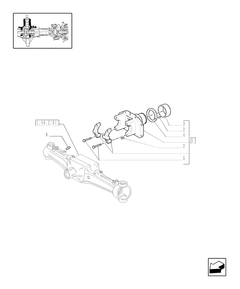 Схема запчастей Case IH MAXXUM 130 - (1.40. 2/05) - 4WD (CL.3) FRONT AXLE WITH WET CLUTCH, "TERRALOCK" - SUPPORT (04) - FRONT AXLE & STEERING