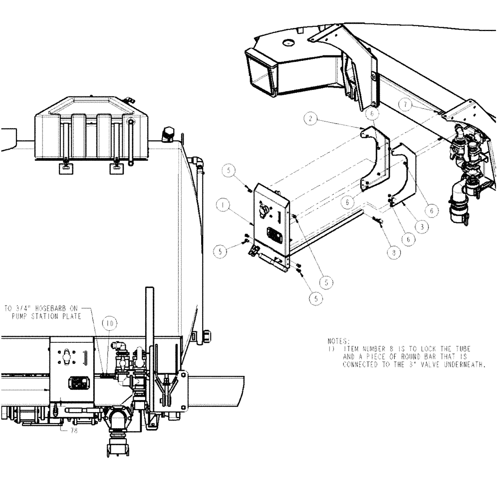 Схема запчастей Case IH SPX4260 - (09-042) - OPERATION STATION GROUP Liquid Plumbing