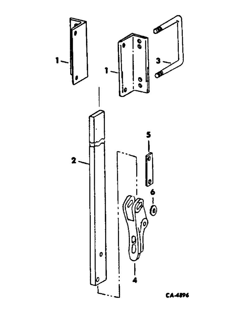 Схема запчастей Case IH 92 - (D-20) - RIPPER SHANK ATTACHMENT 