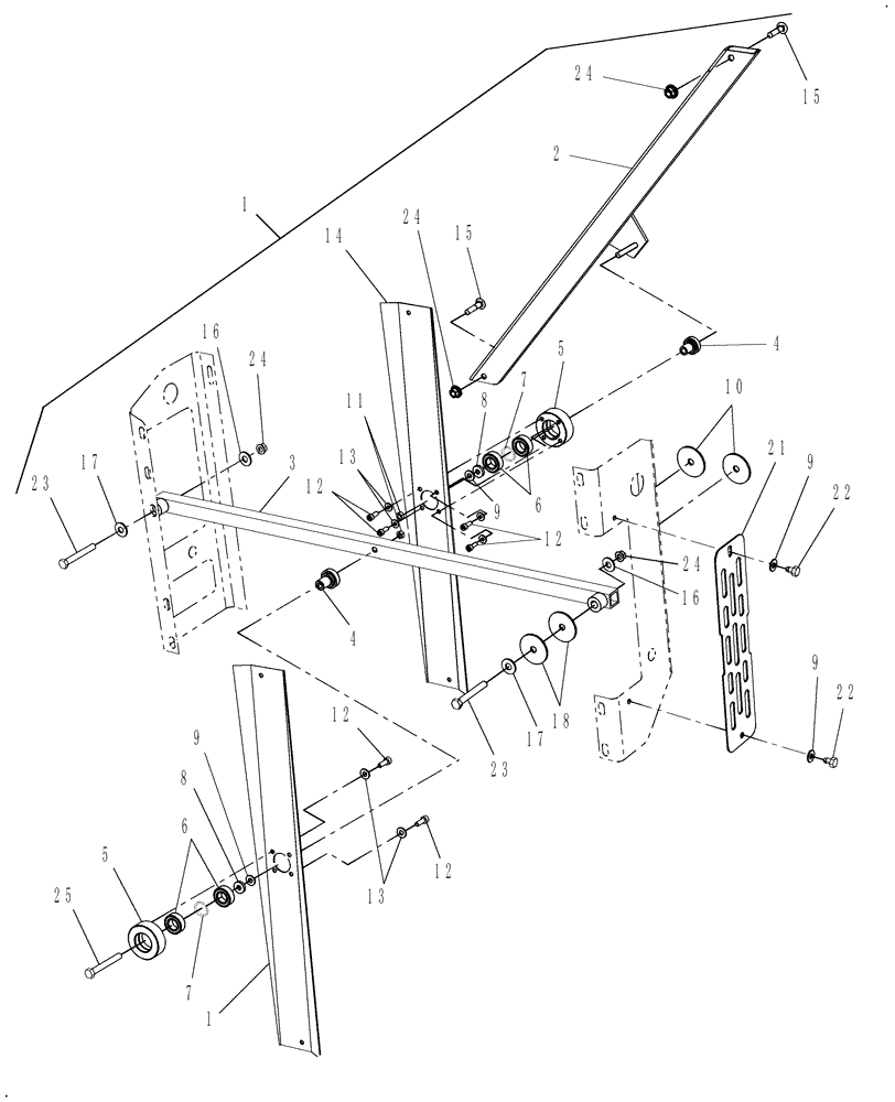Схема запчастей Case IH WD2303 - (18.09[1]) - DIA., CHAFF WIPER FAN KIT, 6 CYL (18) - ACCESSORIES