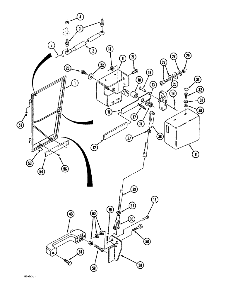 Схема запчастей Case IH 9330 - (9-046) - CAB DOOR AND LATCH (09) - CHASSIS/ATTACHMENTS