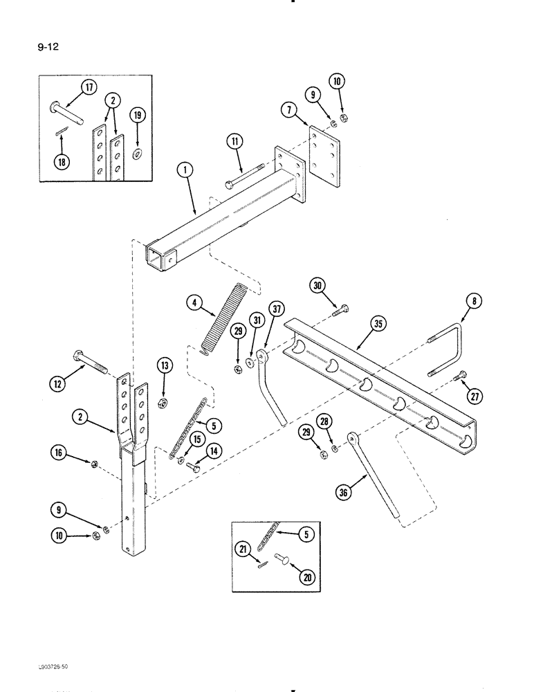 Схема запчастей Case IH CASE IH - (9-12) - PEG TOOTH MULCHER 
