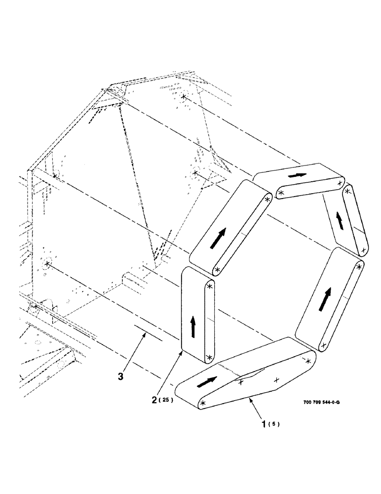 Схема запчастей Case IH 8480 - (6-04) - FORMING BELTS (14) - BALE CHAMBER