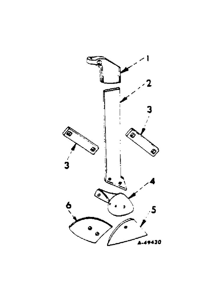 Схема запчастей Case IH 512 - (X-08[A]) - STATIONARY JOINTERS, ONE PER FURROW 
