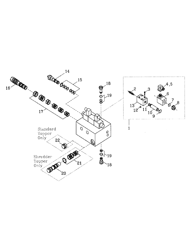 Схема запчастей Case IH 7700 - (B05-13) - HYDRAULIC SOLENOID RELIEF VALVE Hydraulic Components & Circuits