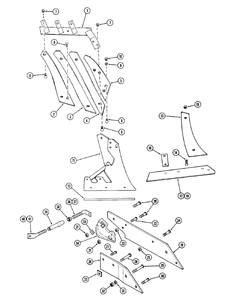 Схема запчастей Case IH 600-SERIES - (30) - BOTTOM, 18 INCH SLAT, LEFT HAND 