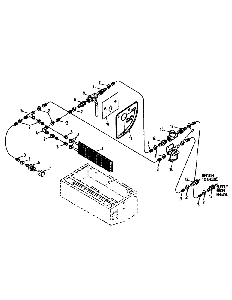 Схема запчастей Case IH 7000 - (B06-38) - HYDRAULIC CIRCUIT, CABIN HEATER Hydraulic Components & Circuits