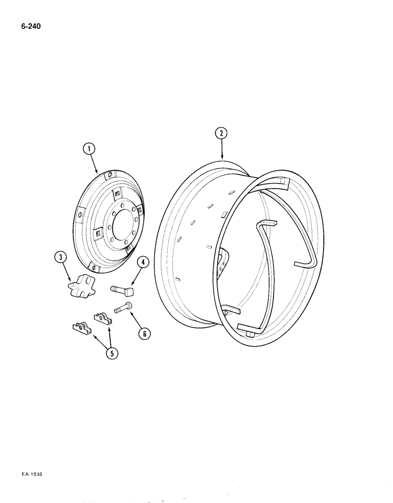 Схема запчастей Case IH 385 - (6-240) - POWER ADJUSTED REAR WHEELS, UTILITY TRACTOR (06) - POWER TRAIN