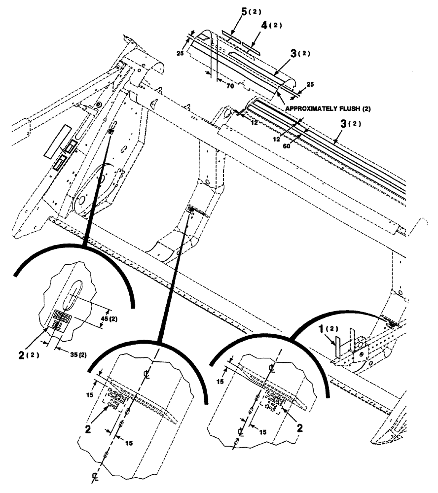 Схема запчастей Case IH 325 - (9-04) - DECAL AND LOCATION DIAGRAM (90) - PLATFORM, CAB, BODYWORK AND DECALS