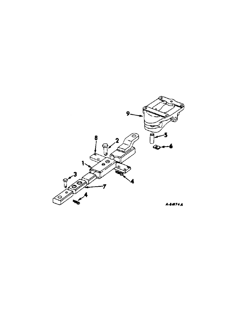 Схема запчастей Case IH 2544 - (K-03) - DRAWBARS AND HITCHES, SWINGING DRAWBAR, TRACTORS WITH TWO OR THREE POINT HITCH Drawbars & Hitches