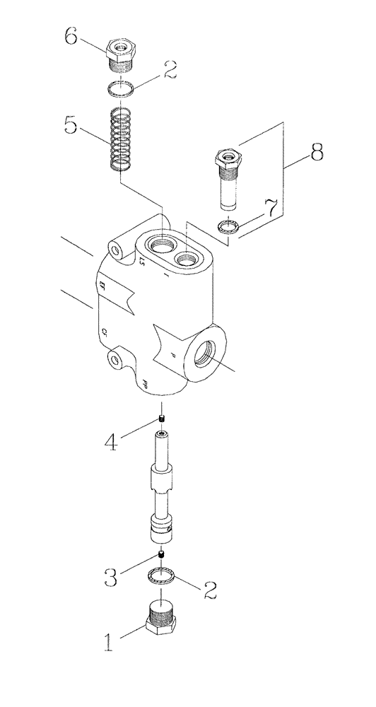 Схема запчастей Case IH 7700 - (B05[17]) - HYDRAULIC PRIORITY VALVE Hydraulic Components & Circuits