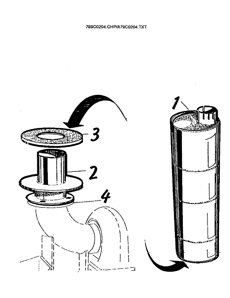 Схема запчастей Case IH 7700 - (C02-04) - ENGINE, EXHAUST MUFFLER Engine & Engine Attachments