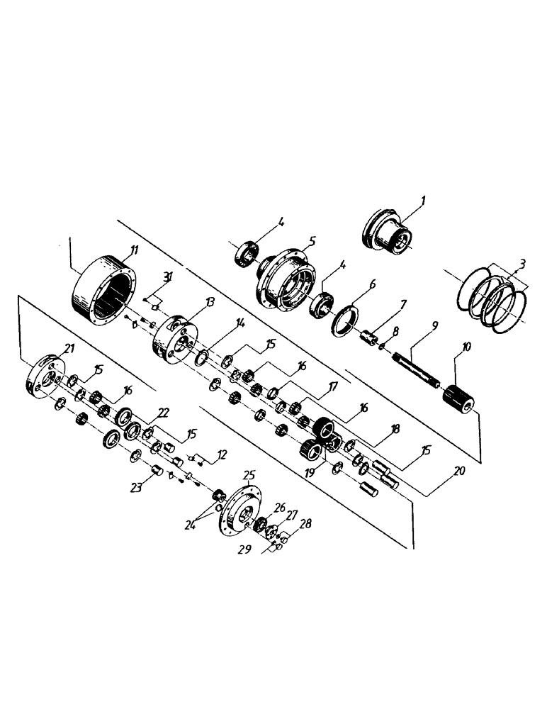 Схема запчастей Case IH 7700 - (A03-06) - MAINFRAME, EPICYCLIC HUB, 7700 Mainframe & Functioning Components