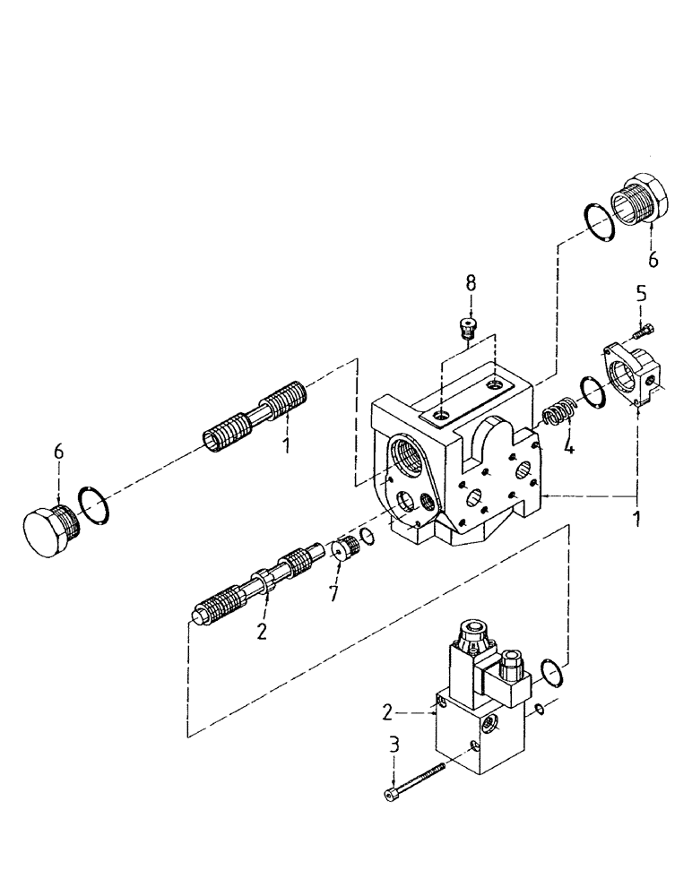 Схема запчастей Case IH 7700 - (B04-45) - HYDRAULICS, VALVE, POSITIVE DRIVE 7000 Hydraulic Components & Circuits