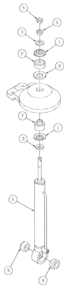 Схема запчастей Case IH SPX3200 - (07-009) - ACTIVE SUSPENSION Cylinders
