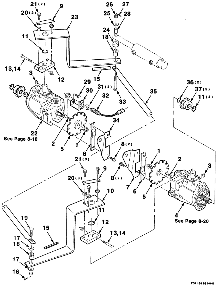 Схема запчастей Case IH 8880HP - (08-014) - TRANSMISSION CONTROL AND MOTOR ASSEMBLIES (S.N. CFH0155001 THRU CFH0155379) (35) - HYDRAULIC SYSTEMS