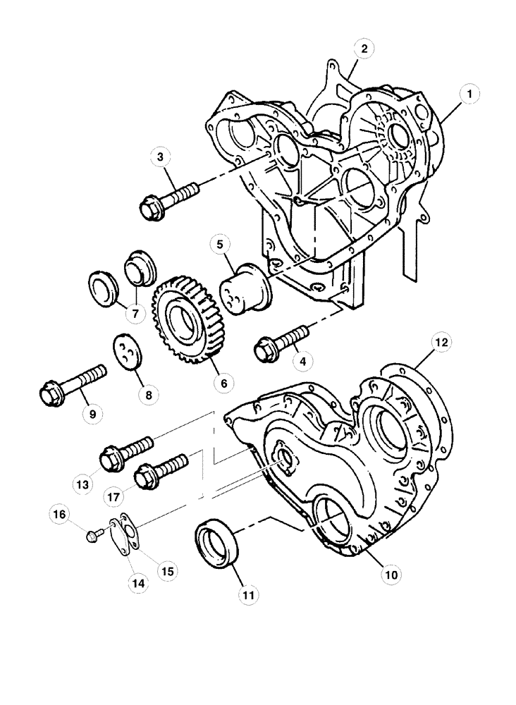 Схема запчастей Case IH C90 - (02-31) - CYLINDER BLOCK FRONT COVER (02) - ENGINE