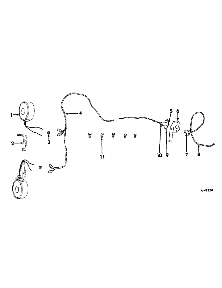 Схема запчастей Case IH VARIOUS - (B-029) - AUTOMOTIVE LIGHTING EQUIPMENT, SPECIAL 