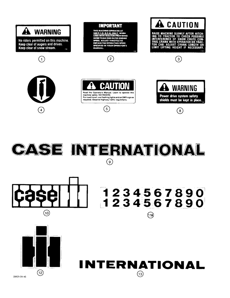 Схема запчастей Case IH 70 - (9-30) - DECALS (09) - CHASSIS