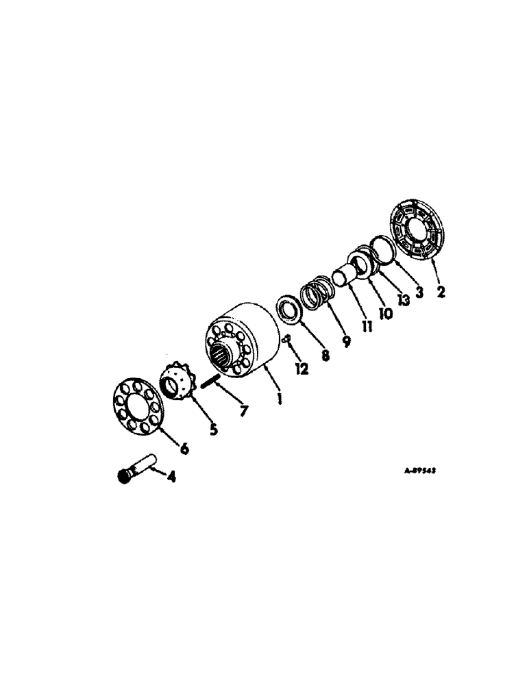 Схема запчастей Case IH 826 - (07-12[1]) - DRIVE TRAIN, PUMP CYLINDER BLOCK KIT, HYDROSTATIC DRIVE TRACTORS (04) - Drive Train