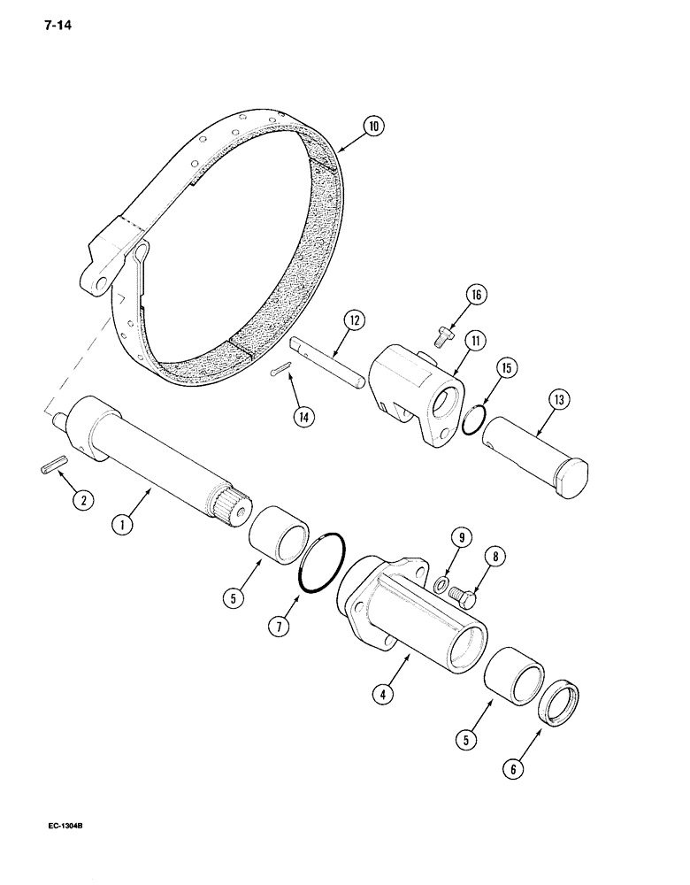 Схема запчастей Case IH 995 - (7-14) - HEAVY DUTY PARK BRAKE (07) - BRAKES