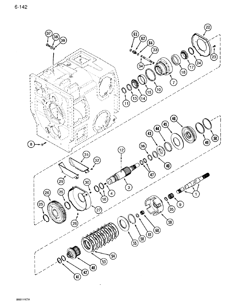 Схема запчастей Case IH 7120 - (6-142) - MECHANICAL FRONT DRIVE (06) - POWER TRAIN