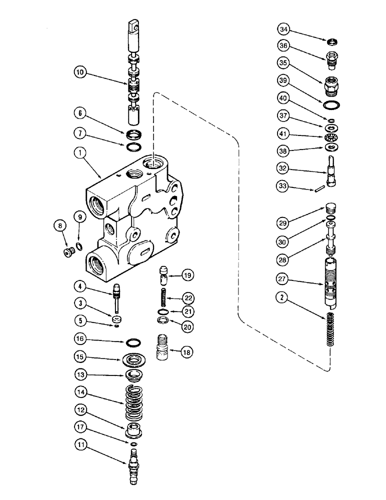 Схема запчастей Case IH 8910 - (8-046) - HYDRAULIC REMOTE VALVE ASSEMBLY, FIRST REMOTE WITH LOAD CHECK (08) - HYDRAULICS