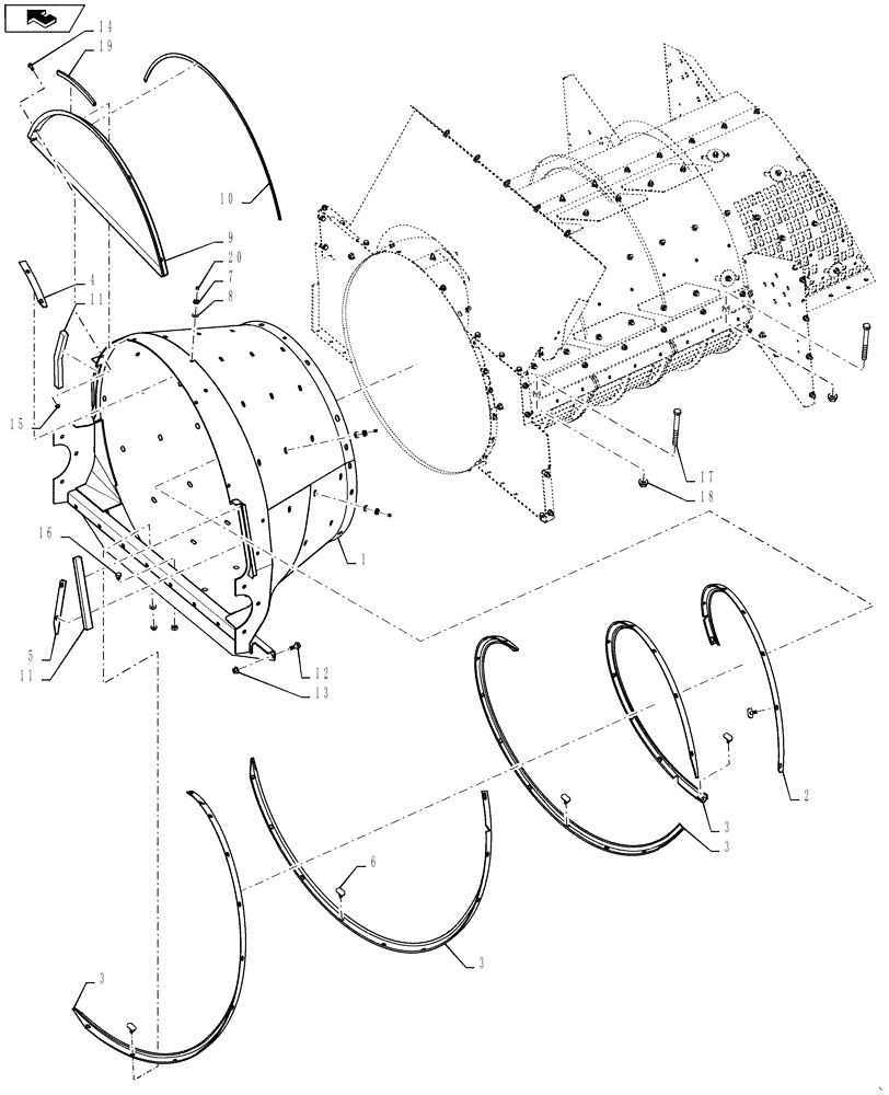 Схема запчастей Case IH 7130 - (66.101.05) - TRANSITION CONE- EXTENDED WEAR (66) - THRESHING