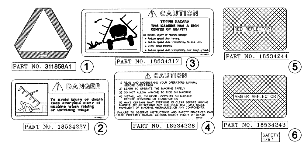Схема запчастей Case IH NPX2800 - (90.108.03.01) - DECALS (90) - PLATFORM, CAB, BODYWORK AND DECALS