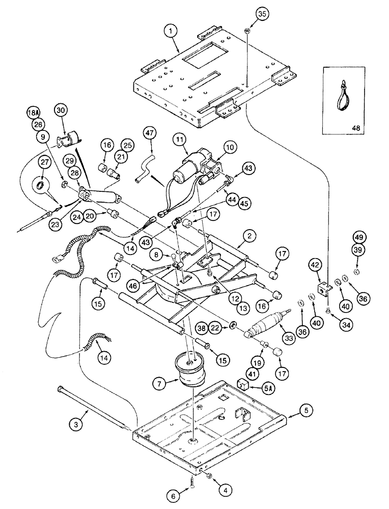 Схема запчастей Case IH 7210 - (9-094) - DELUXE AIR SUSPENSION SEAT - SUSPENSION, TRACTOR S/N JJA0061559 & AFTER (09) - CHASSIS/ATTACHMENTS