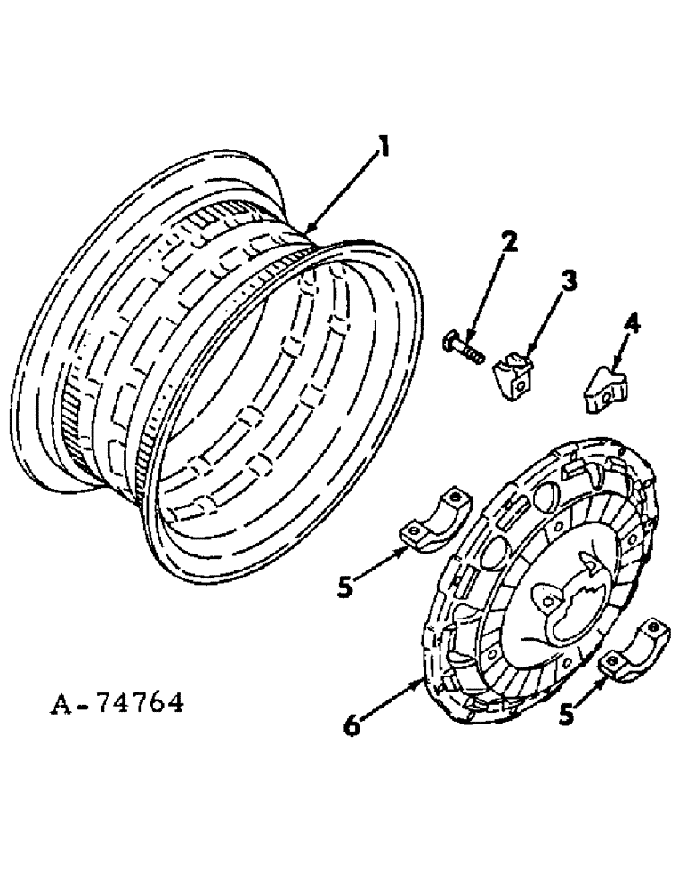 Схема запчастей Case IH HYDRO 186 - (15-03) - WHEELS AND TRACTION, REAR WHEELS, CLAMP TYPE Wheels & Traction
