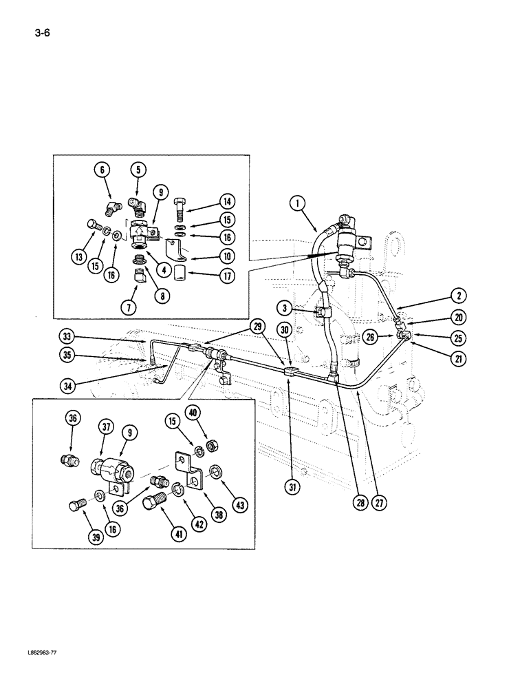 Схема запчастей Case IH 9180 - (3-06) - 855 ENGINE (03) - FUEL SYSTEM