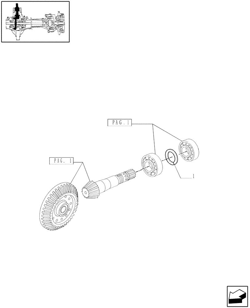 Схема запчастей Case IH MAXXUM 140 - (1.40. 9/06[02]) - (CL.4) FRONT AXLE W/MULTI-PLATE DIFF. LOCK, ST. SENSOR AND BRAKES - ADJUSTING SHIMS (VAR.330430) (04) - FRONT AXLE & STEERING