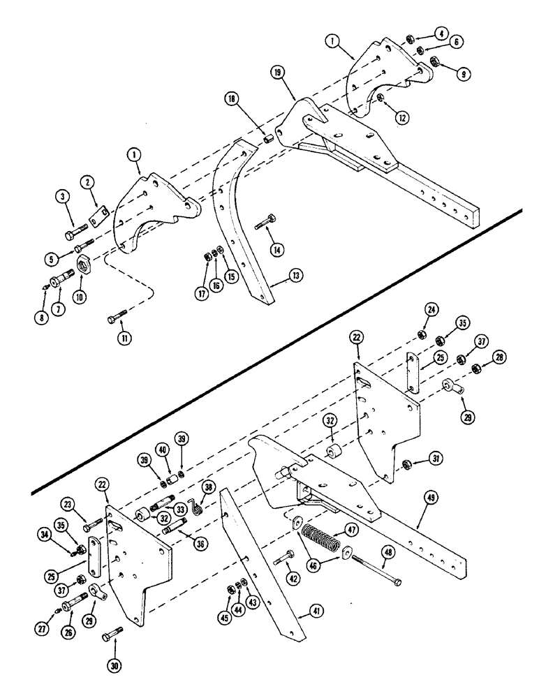 Схема запчастей Case IH 700-SERIES - (16) - SHEAR BOLT BEAM 